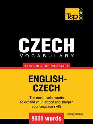 cover image of Czech vocabulary for English speakers